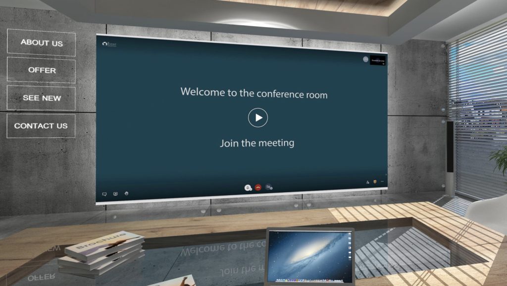 Virtueller Konferenzraum für Videoanrufe