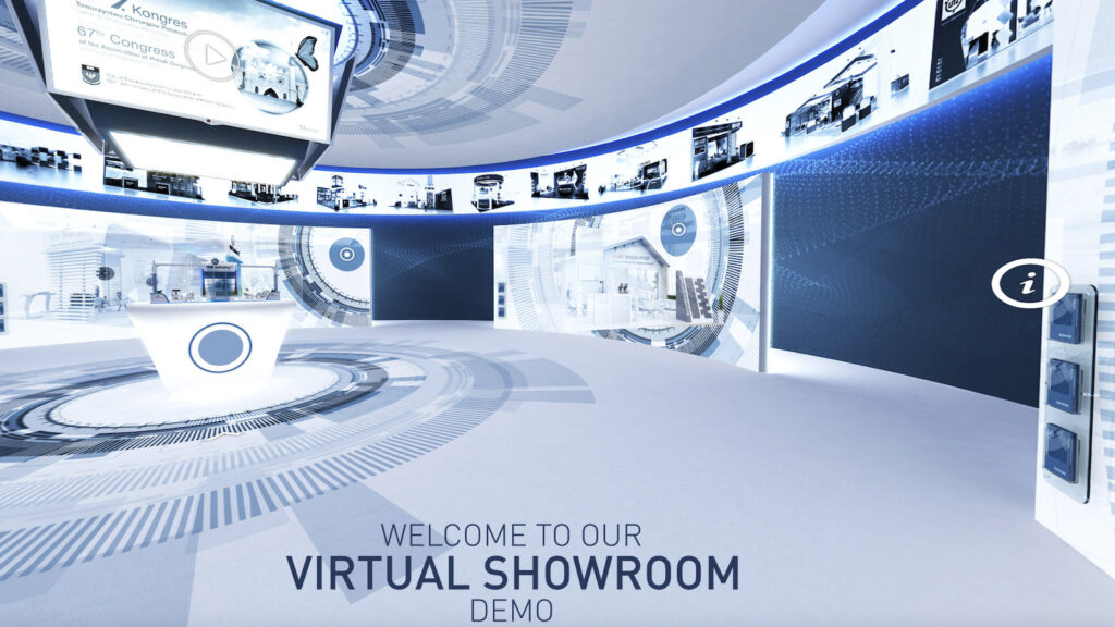 What should be remembered in the project to make the virtual showroom interesting for visitors?